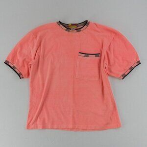 Vintage 90s Preview Cropped T Shirt Size S Single Stitch Made in USA Pink Dyed